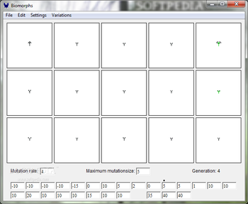 Biomorphs screenshot