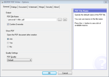 bioPDF PDF Writer screenshot 2
