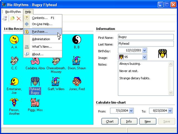 Biorhythms screenshot