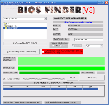 Bios Finder screenshot