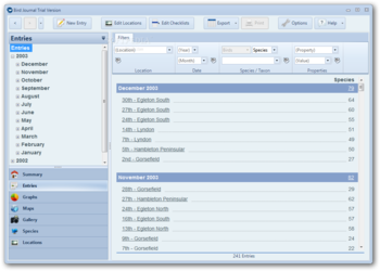 Bird Journal screenshot 2