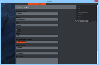 BirdFont screenshot 3