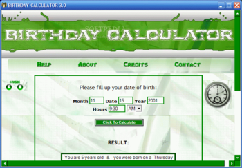 Birthday Calculator screenshot