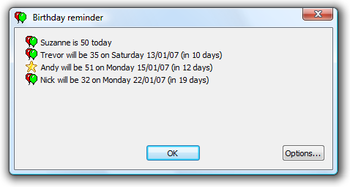 Birthday Reminder Portable screenshot