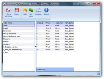 Bistone MDB Viewer screenshot