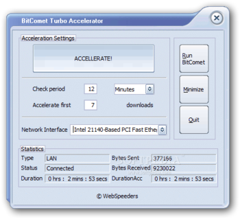 BitComet Turbo Accelerator screenshot