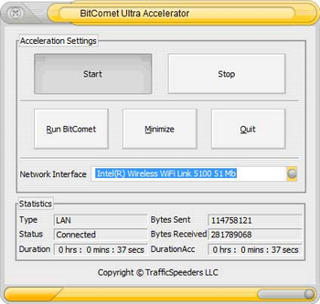 BitComet Ultra Accelerator screenshot