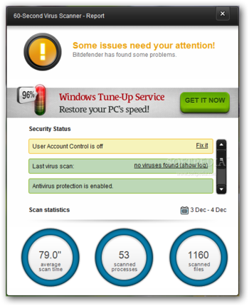 Bitdefender 60-Second Virus Scanner screenshot 3