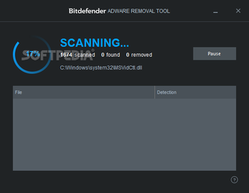 Bitdefender Adware Removal Tool screenshot