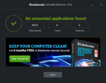 Bitdefender Adware Removal Tool screenshot 2