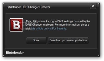 Bitdefender DNS Changer Detector screenshot