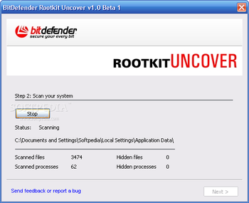 BitDefender RootkitUncover screenshot
