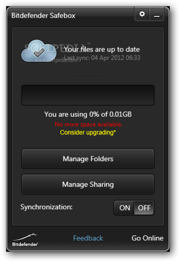 Bitdefender Safebox screenshot