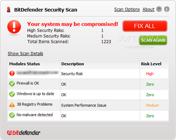 BitDefender Security Scan screenshot 2