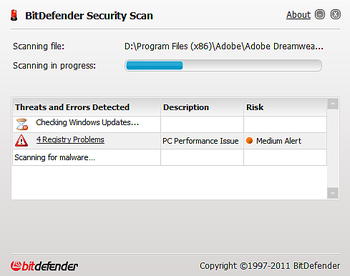 Bitdefender Security Scan screenshot