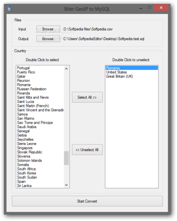 Biter GeoIp to MySQL screenshot