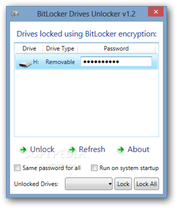 BitLocker Drives Unlocker screenshot