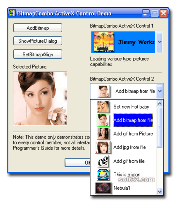 BitmapCombo ActiveX Control screenshot 3