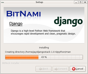 BitNami DjangoStack screenshot