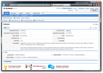 BitNami SugarCRM screenshot 3