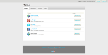 BitNami ThinkUp Stack screenshot