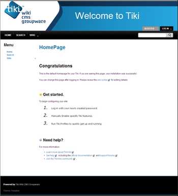 BitNami Tiki Wiki CMS Groupware screenshot