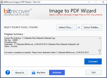 BitRecover Image to PDF Wizard screenshot