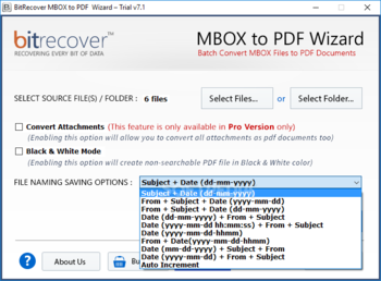 BitRecover MBOX to PDF Wizard screenshot 2