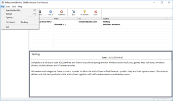 BitRecover MBOX to Zimbra Wizard screenshot 2