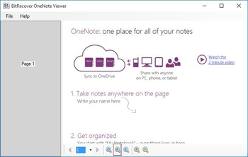 BitRecover OneNote Viewer screenshot 2