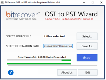 BitRecover OST to PST Wizard screenshot 2