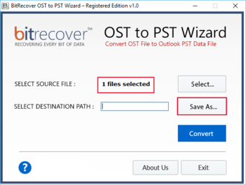 BitRecover OST to PST Wizard screenshot 4