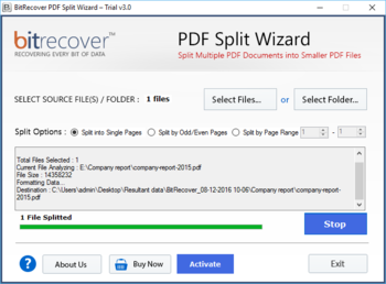 BitRecover PDF Split Wizard screenshot 3
