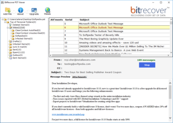 BitRecover PST Viewer screenshot