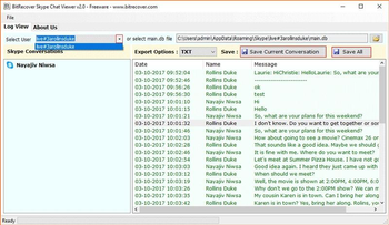 BitRecover Skype Chat Viewer screenshot