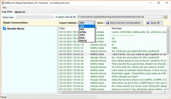 BitRecover Skype Chat Viewer screenshot 2