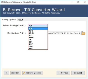 BitRecover TIFF Converter Wizard screenshot