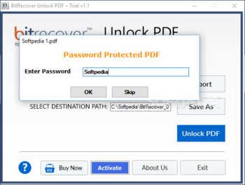 BitRecover Unlock PDF screenshot 2