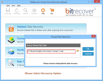 BitRecover VHDX Recovery Wizard screenshot