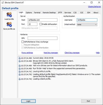 Bitvise SSH Client screenshot