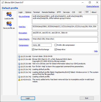 Bitvise SSH Client screenshot 8