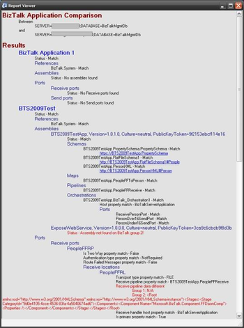 BizTalk Application Comparer screenshot