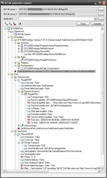 BizTalk Application Comparer screenshot 2