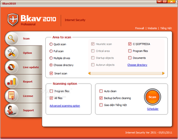 BkavPro Internet Security 2010 screenshot