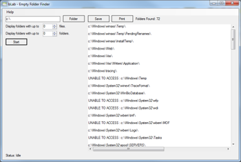 BLab - Empty Folder Finder screenshot