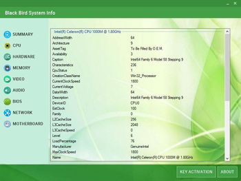 Black Bird System Info screenshot 4