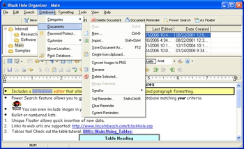 Black Hole Organizer screenshot
