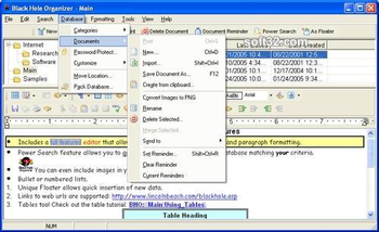 Black Hole Organizer screenshot 2