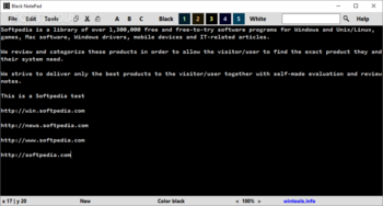 Black NotePad screenshot