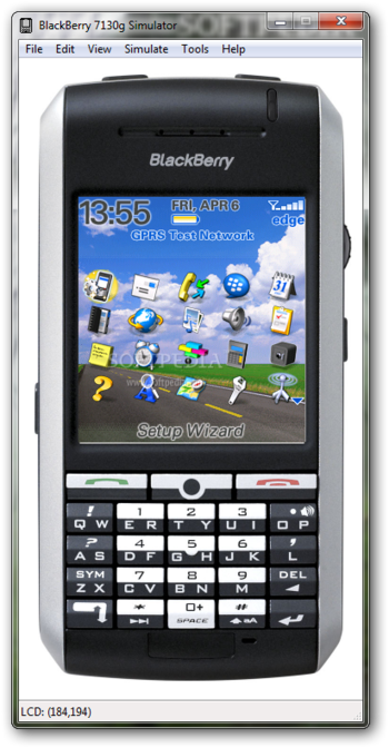 BlackBerry 7130g Simulator screenshot 2